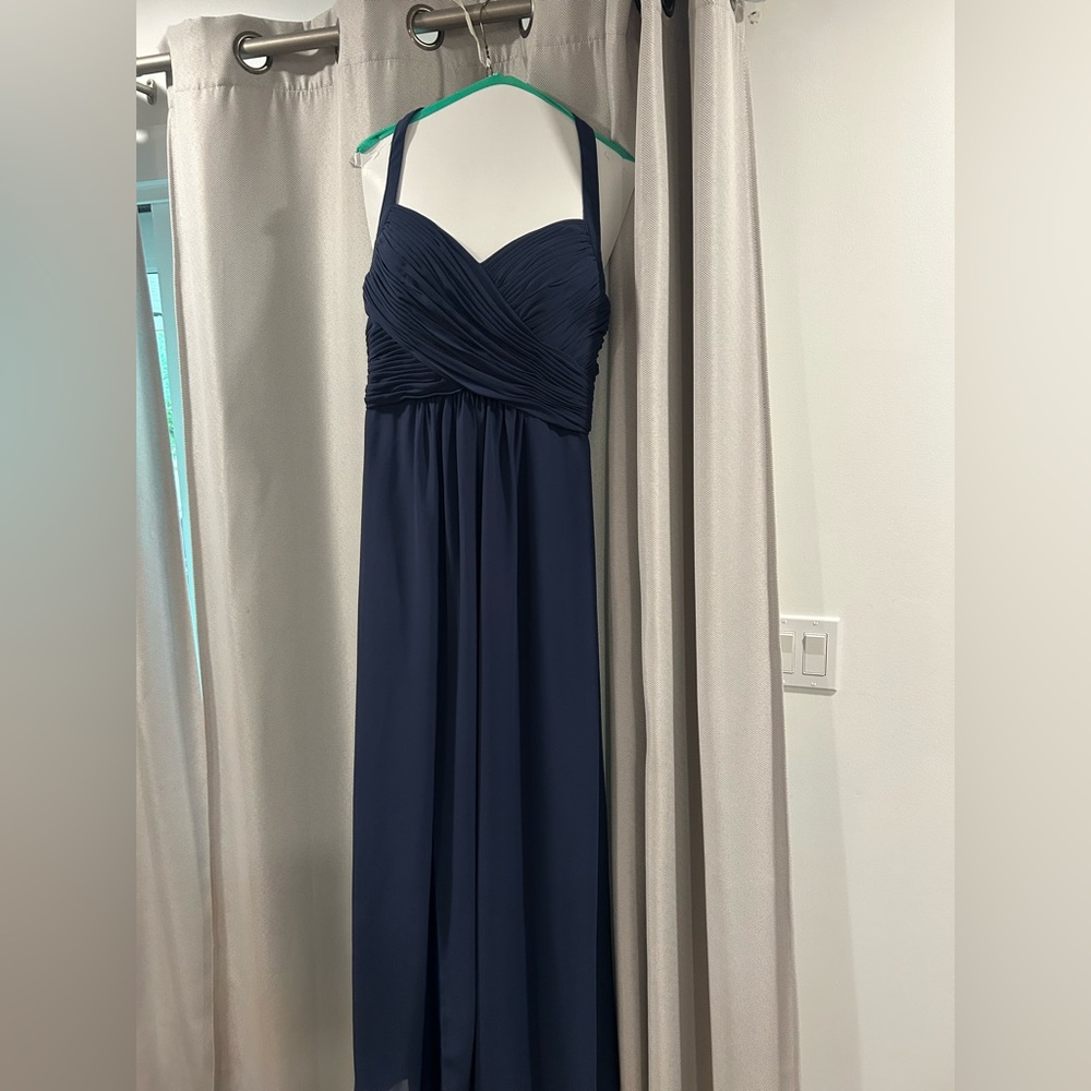 Chic Strapless Navy Dress
